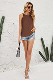 Grecian Neck Knit Tank - Trendsi - Flyclothing LLC