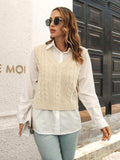 Urban Style V-Neck Sweater Vest - Trendsi - Flyclothing LLC