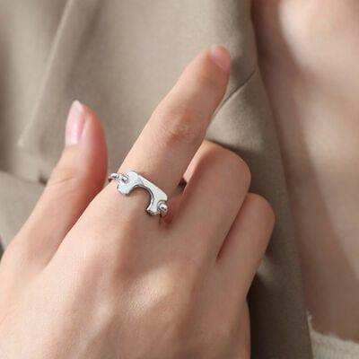 18K Gold-Plated Irregular Open Ring - Trendsi