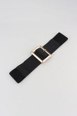 Rectangle Buckle Elastic Wide Belt - Trendsi - Flyclothing LLC