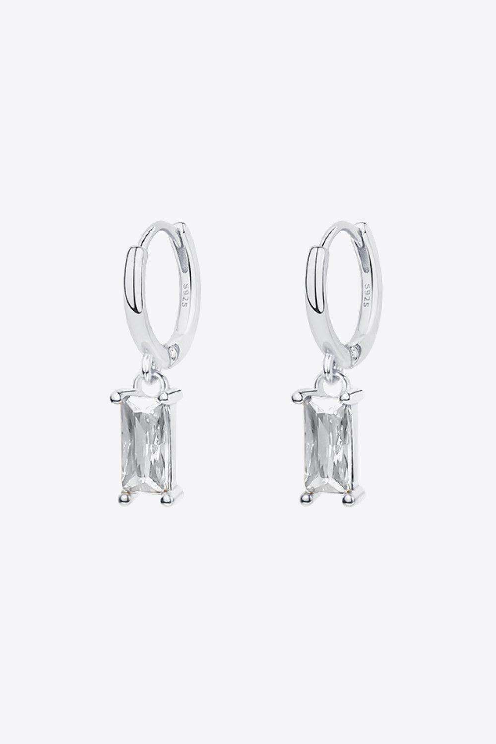 Retro 925 Sterling Silver Cubic Zirconia Drop Earrings - Trendsi - Flyclothing LLC