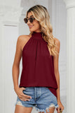 Gathered Detail Tied Sleeveless Top - Trendsi - Flyclothing LLC