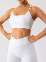 Spaghetti Strap Active Bra - Trendsi - Flyclothing LLC