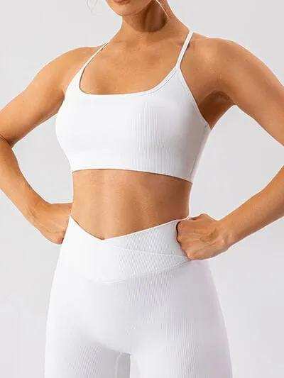 Spaghetti Strap Active Bra - Trendsi - Flyclothing LLC