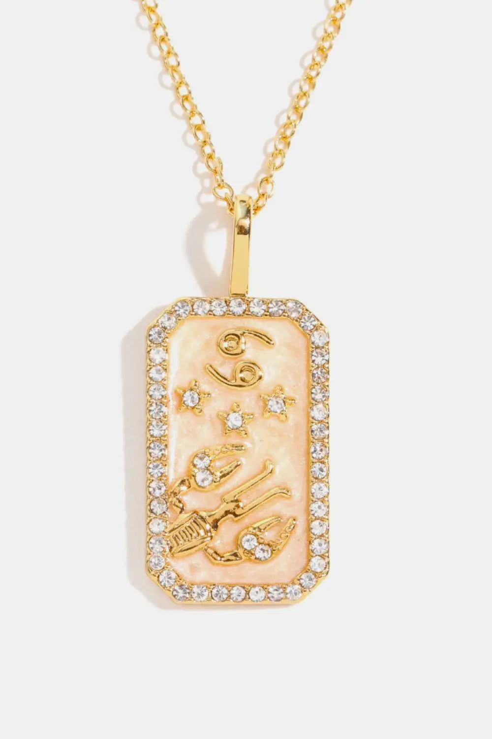 Rhinestone Constellation Pendant Copper Necklace - Trendsi - Flyclothing LLC