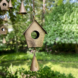 Handcrafted Bird Chime, Recycled Iron and Glass Beads - Asha Handicrafts - Flyclothing LLC