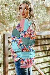 Plus Size Striped Slit Long Sleeve T-Shirt - Trendsi - Flyclothing LLC