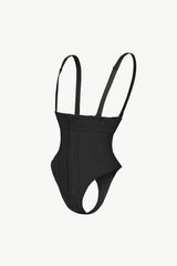 Full Size Adjustable Strap Zip-Up Shaping Bodysuit - Trendsi