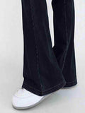 Wide Waistband Bootcut Jeans with Pockets - Trendsi - Flyclothing LLC