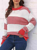 Full Size Round Neck Drop Shoulder Sweater - Trendsi - Flyclothing LLC