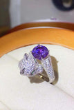 2 Carat Moissanite Adjustable Animal Bypass Ring - Trendsi - Flyclothing LLC