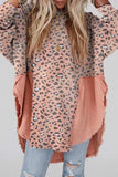 Textured Leopard Dropped Shoulder Blouse - Trendsi - Flyclothing LLC