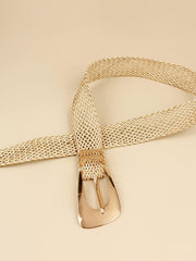 Irregular Buckle Braid Belt - Trendsi