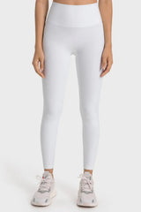 High-Rise Wide Waistband Yoga Leggings - Trendsi - Flyclothing LLC