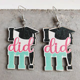 School Theme Wooden Dangle Earrings - Trendsi - Flyclothing LLC
