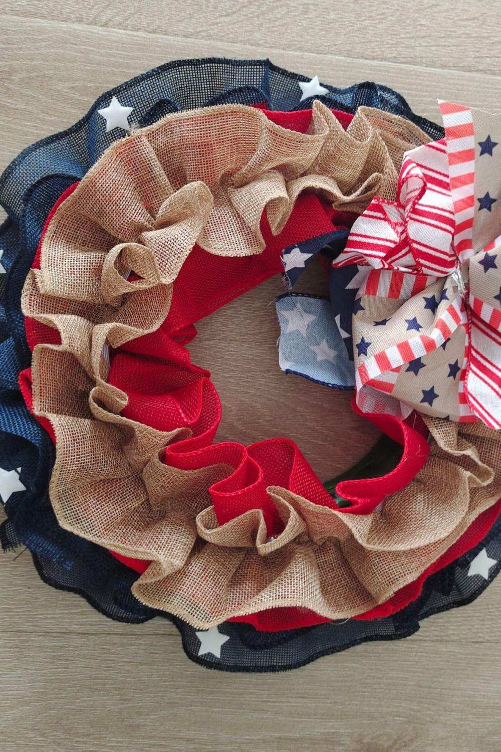 Independence Day Knit Wall Wreath - Trendsi - Flyclothing LLC