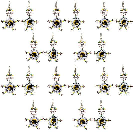 Set of 10 Dancing Tusker Dangle Earrings - Flyclothing LLC