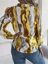 Printed Button Up Long Sleeve Shirt - Trendsi - Flyclothing LLC