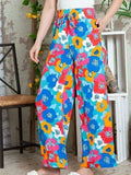 Printed Drawstring Wide Leg Pants - Trendsi - Flyclothing LLC
