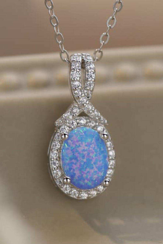 Feeling My Best Opal Pendant Necklace - Trendsi - Flyclothing LLC