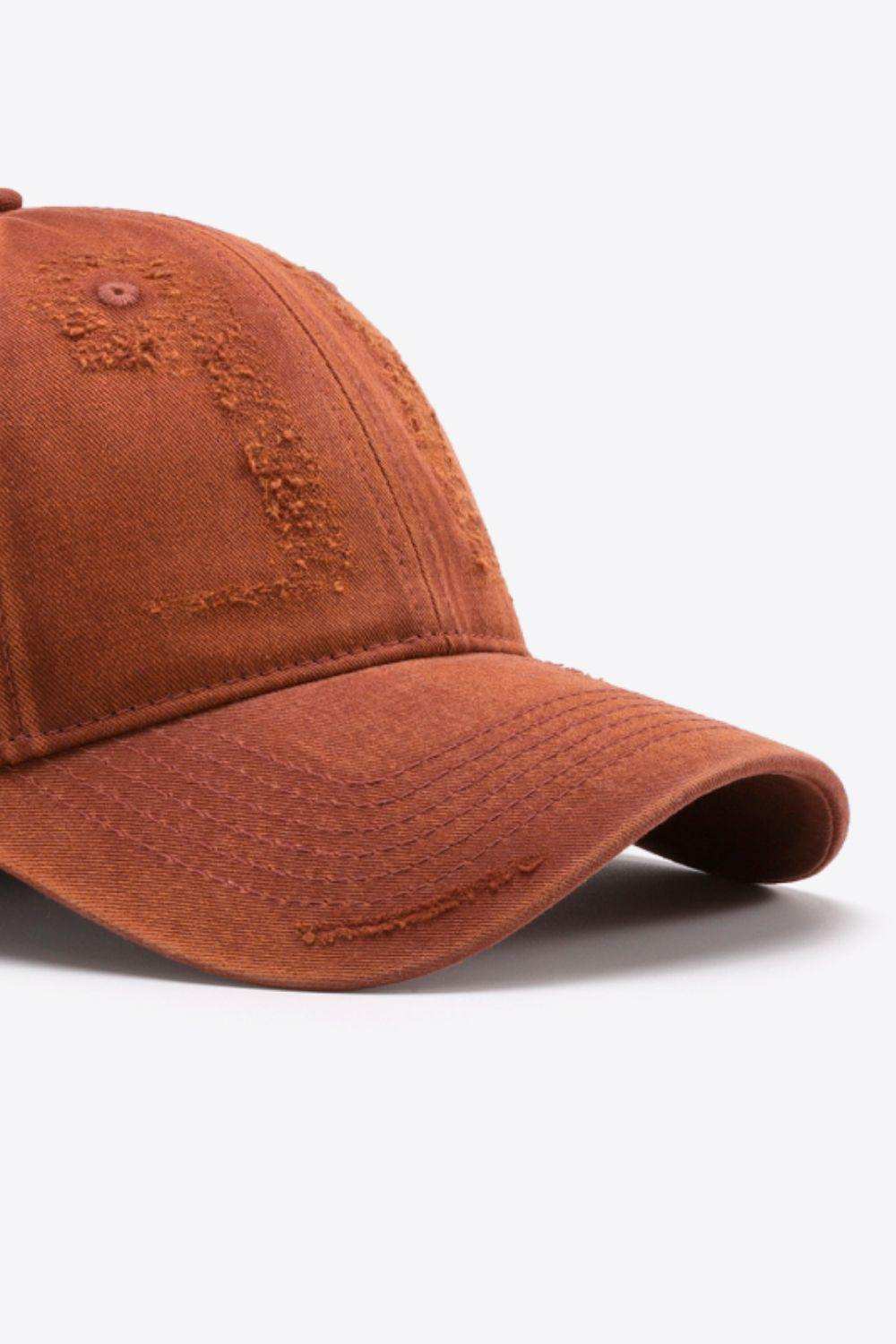 Distressed Adjustable Baseball Cap - Trendsi - Flyclothing LLC