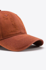 Distressed Adjustable Baseball Cap - Trendsi
