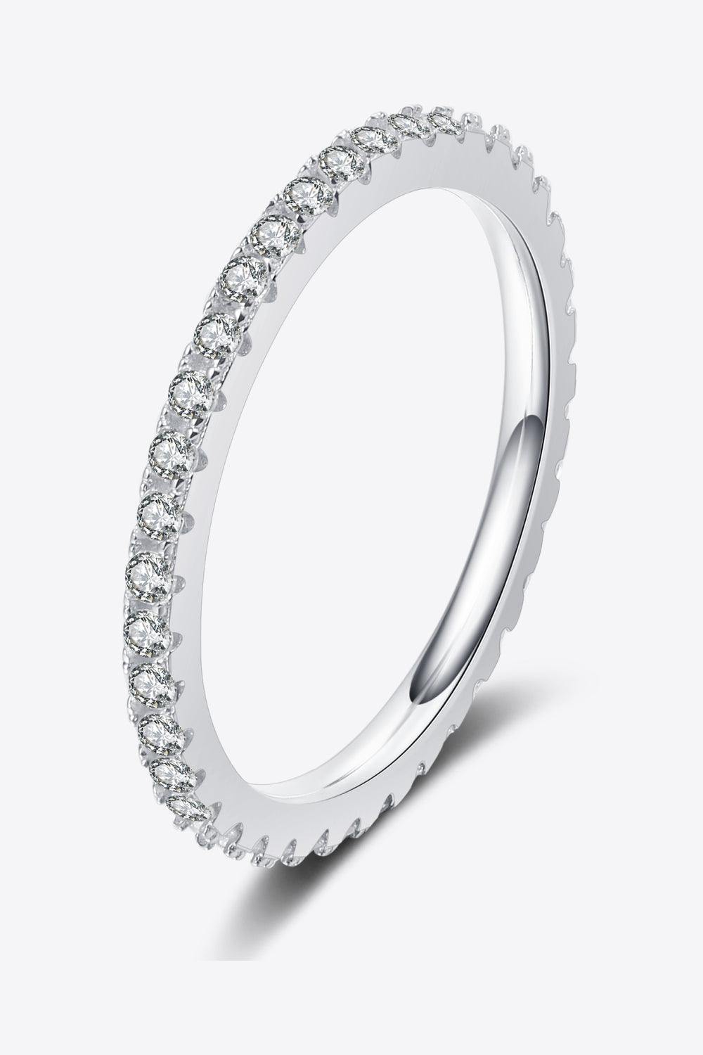 Curious Time 925 Sterling Silver Moissanite Ring - Trendsi