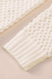 Openwork Lace-Up Hooded Sweater - Trendsi - Flyclothing LLC