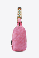 Adjustable Strap PU Leather Sling Bag - Trendsi
