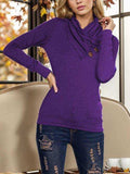 Buttoned Mock Neck Long Sleeve Blouse - Trendsi - Flyclothing LLC
