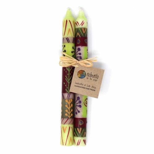 Hand Painted Candles in Kileo Design (pair of tapers) - Nobunto - Flyclothing LLC