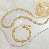 Brass Titanium Steel Necklace - Trendsi - Flyclothing LLC