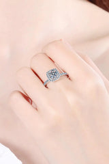 Square Moissanite Ring - Trendsi - Flyclothing LLC
