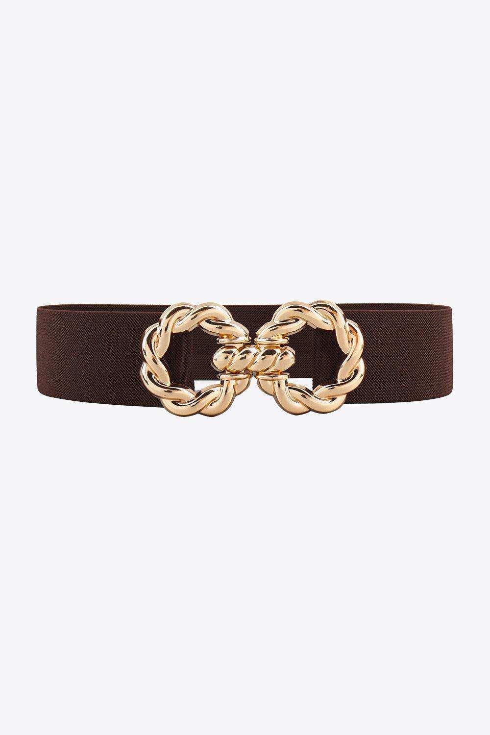 Zinc Alloy Buckle Elastic Belt - Trendsi - Flyclothing LLC