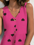 Decorative Button V-Neck Sleeveless Dress - Trendsi - Flyclothing LLC