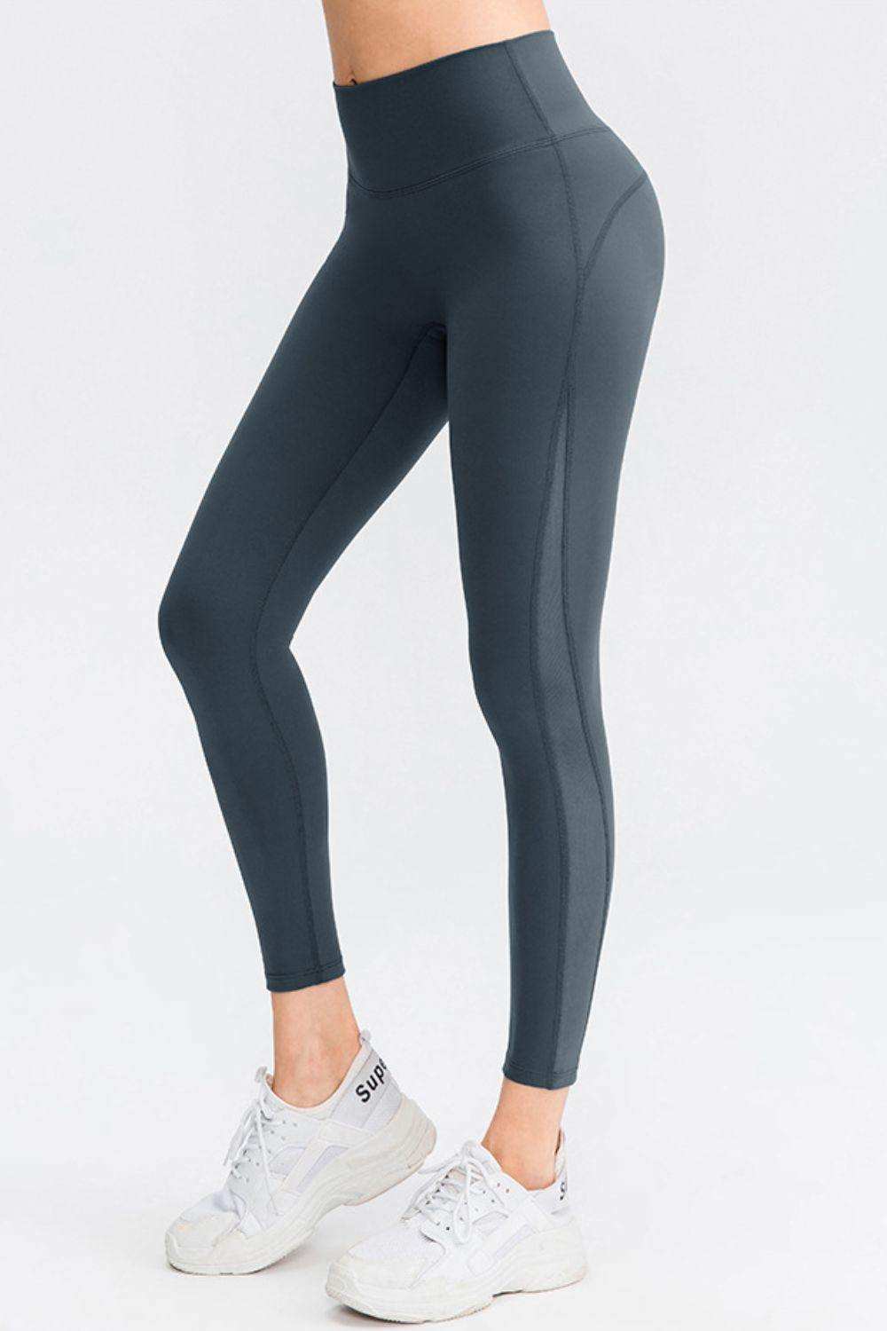 Wide Waistband Slim Fit Long Sports Pants - Trendsi - Flyclothing LLC
