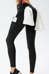 Full Size Slim Fit High Waist Long Sports Pants with Pockets - Trendsi - Flyclothing LLC