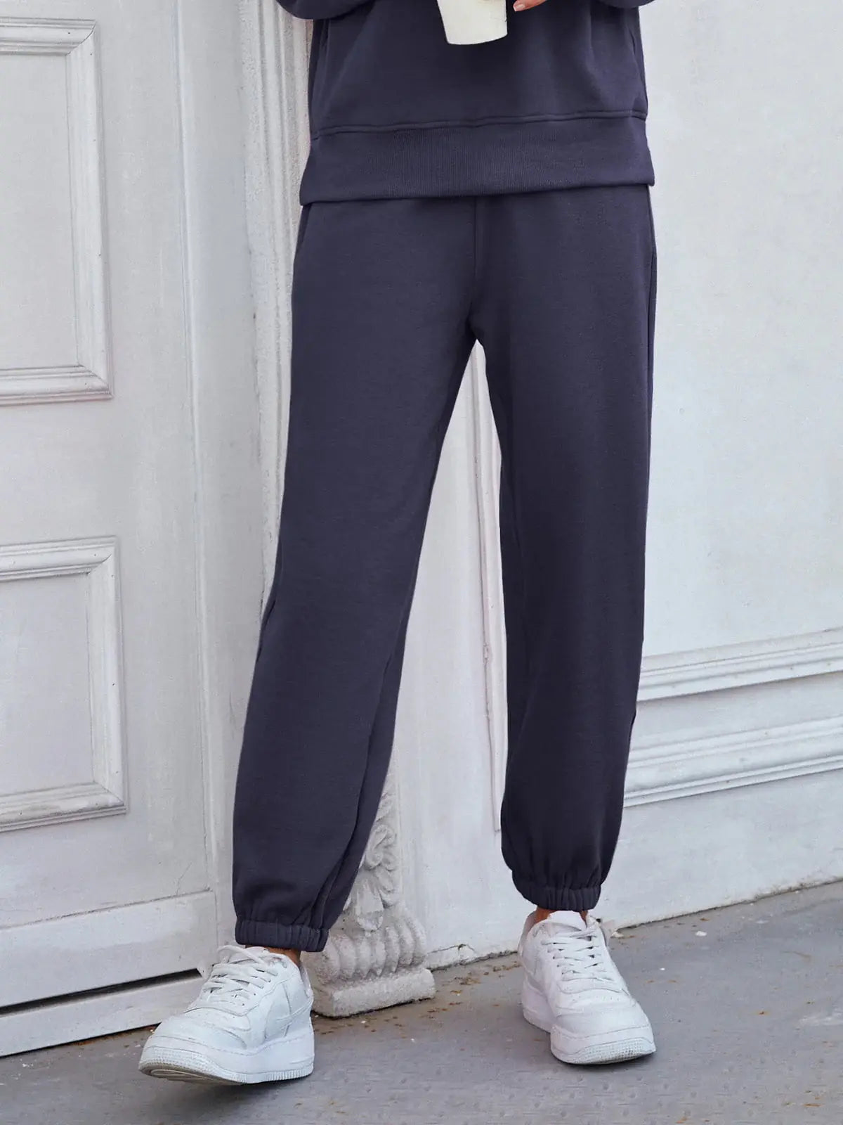 Elastic Waist Joggers with Pockets - Trendsi - Flyclothing LLC