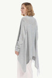 One-Button Tassel Tie Asymmetrical Hem Cardigan - Trendsi - Flyclothing LLC