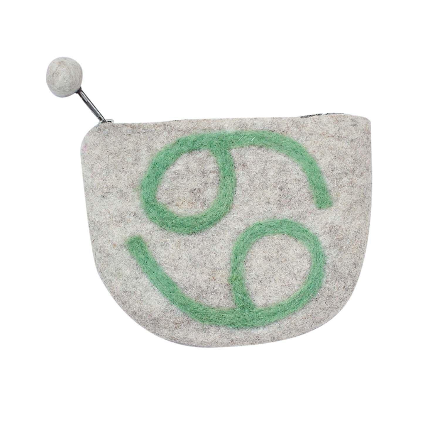 Felt Cancer Zodiac Coin Purse - Global Groove - Global Groove