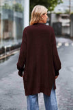 Open Front Dropped Shoulder Longline Cardigan - Trendsi - Flyclothing LLC