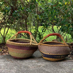 Bolga Market Basket, Large - Mixed Colors - Gitzell