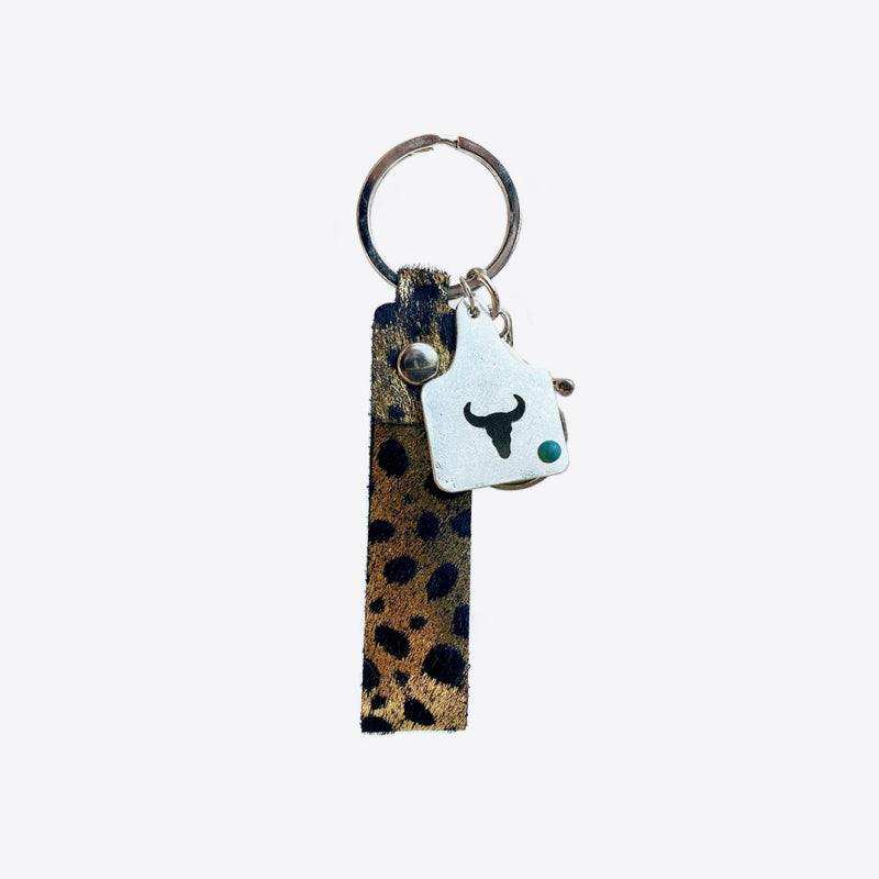 Genuine Leather Alloy Keychain - Trendsi - Flyclothing LLC