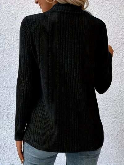 Open Front Long Sleeve Cardigan - Trendsi - Flyclothing LLC