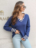 Johnny Collar Drop Shoulder Sweater - Trendsi - Flyclothing LLC