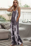 Tie-Dye Spaghetti Strap Jumpsuit with Pockets - Trendsi - Flyclothing LLC