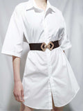 Geometric Buckle Elastic Wide Belt - Trendsi - Flyclothing LLC