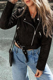 Zip Up Collared Neck Jacket - Flyclothing LLC