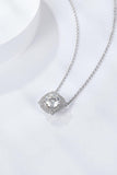1 Carat Moissanite Flower Shape Pendant Chain Necklace - Trendsi