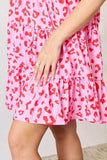 Double Take Short Flounce Sleeve Tiered Dress - Trendsi - Flyclothing LLC